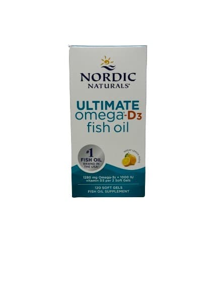 Ultimate Omega-D3 Fish Oil, 1280mg Lemon - 120 softgels