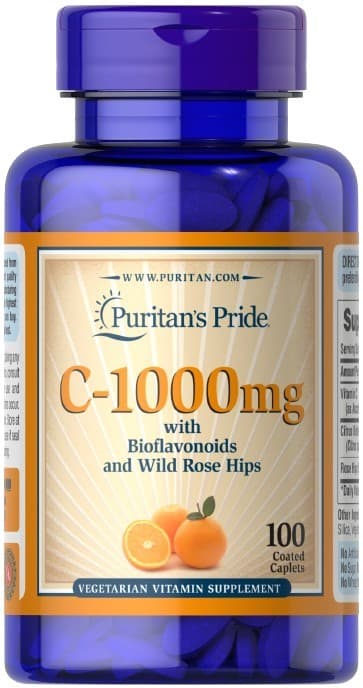 C-1000 with Bioflavonoids & Wild Rose Hips, 1000mg - 100 caplets