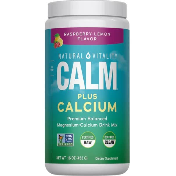Natural Calm Plus Calcium, Raspberry Lemon - 453g