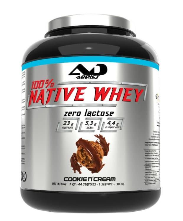 100% Native Whey Zero Lactose, Cookie N'Cream - 2000g