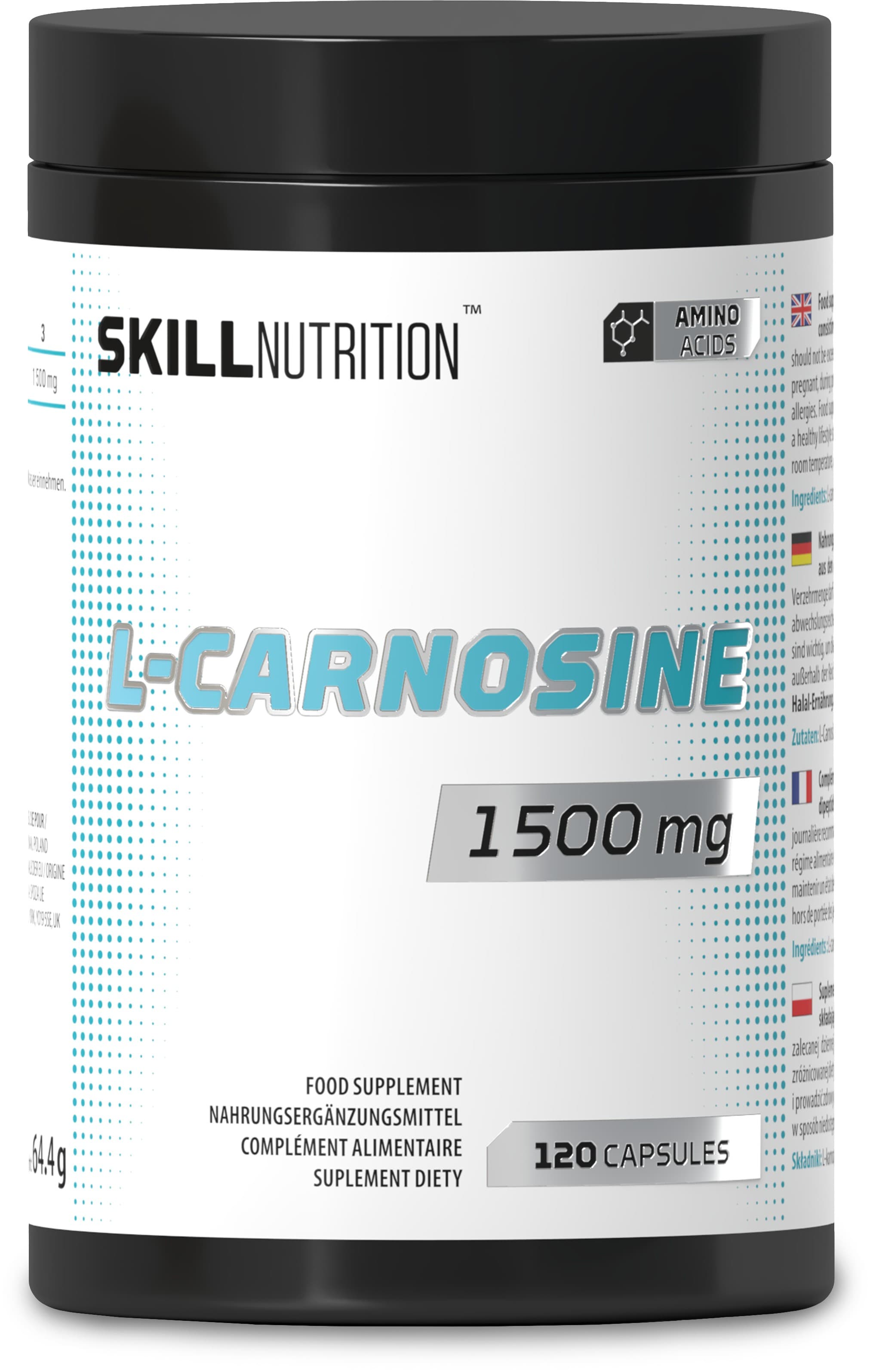 L-Carnosine, 1500mg - 120 vegan caps